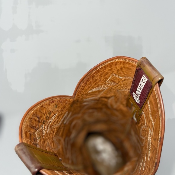 PRE-LOVED Vintage Renegade Chestnut Eel Skin Western Boots - size unknown - Picture 5 of 9